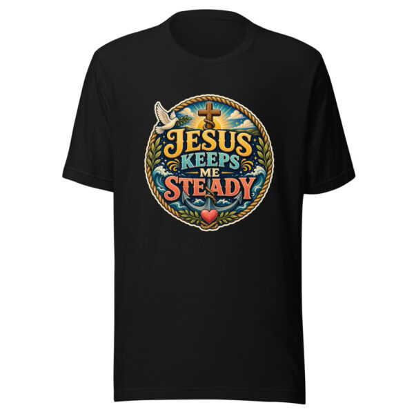 JESUS KEEPS ME STEADY Heartbeat-20260623-codex-fallback Graphic Tee mockup 3