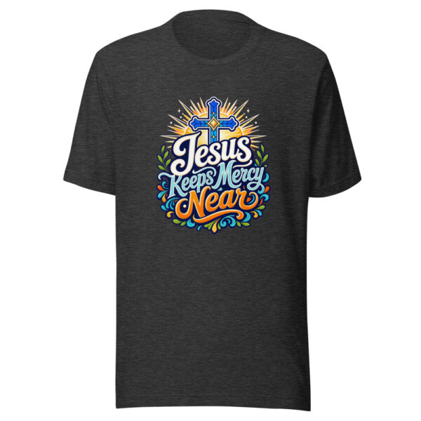 Jesus Keeps Mercy Near Graphic Tee mockup 6 Jesus Keeps Mercy Near Graphic Tee mockup 6