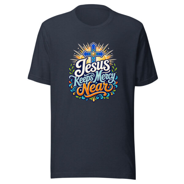 Jesus Keeps Mercy Near Graphic Tee mockup 7 Jesus Keeps Mercy Near Graphic Tee mockup 7