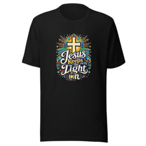 jesus-keeps-the-light-on-evergreen-shirt-design-manual-jesus-keeps-the-l-mockup-1 Jesus Keeps The Light On Graphic Tee