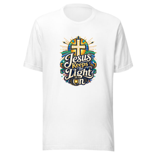 Jesus Keeps The Light On Graphic Tee mockup 3 Jesus Keeps The Light On Graphic Tee mockup 3