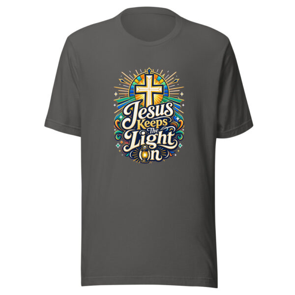 Jesus Keeps The Light On Graphic Tee mockup 4 Jesus Keeps The Light On Graphic Tee mockup 4
