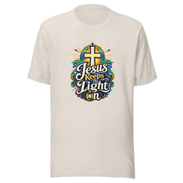 Jesus Keeps The Light On Graphic Tee mockup 8 Jesus Keeps The Light On Graphic Tee mockup 8