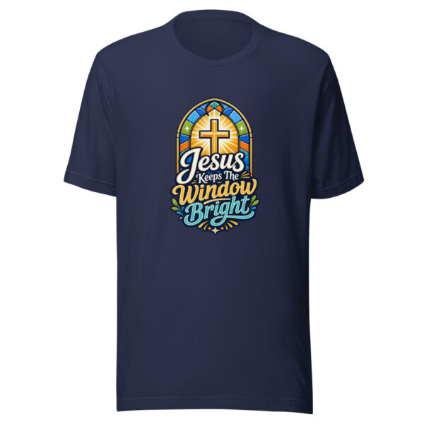 Jesus Keeps The Window Bright Graphic Tee mockup 4 Jesus Keeps The Window Bright Graphic Tee mockup 4