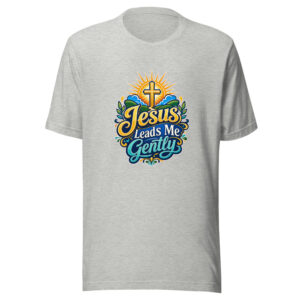 Jesus Leads Me Gently Graphic Tee mockup 1 Jesus Leads Me Gently Graphic Tee front view