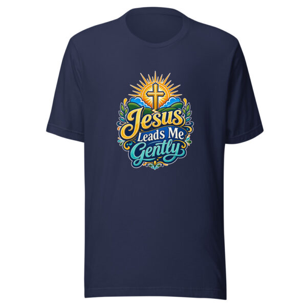 Jesus Leads Me Gently Graphic Tee mockup 4 Jesus Leads Me Gently Graphic Tee mockup 4