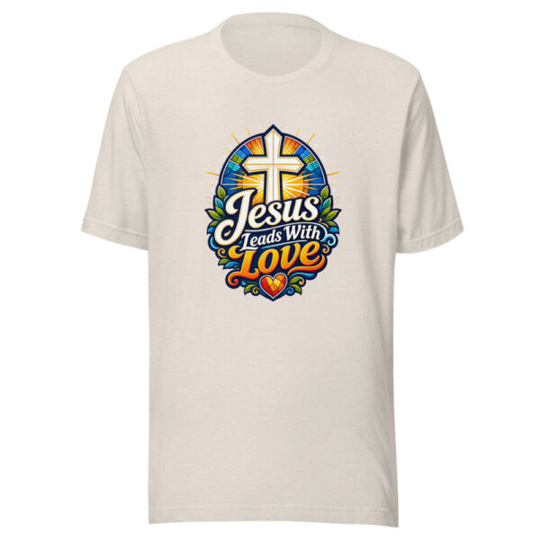 Jesus Leads With Love Graphic Tee mockup 1 Jesus Leads With Love Graphic Tee front view
