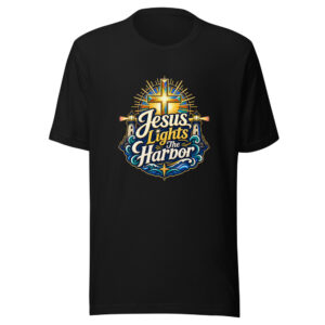 Jesus Lights The Harbor Graphic Tee mockup 1 Jesus Lights The Harbor Graphic Tee front view