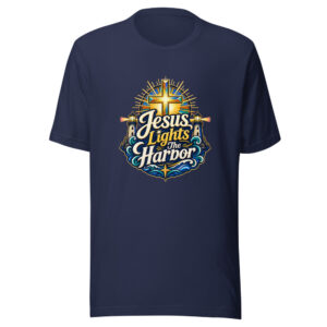 Jesus Lights The Harbor Graphic Tee front view