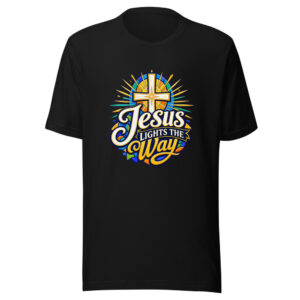 Jesus Lights The Way Graphic Tee mockup 1 Jesus Lights The Way Graphic Tee front view