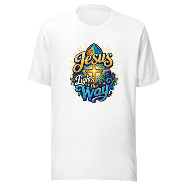 Jesus Lights The Way Graphic Tee mockup 3