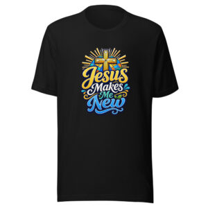 jesus-makes-me-new-evergreen-shirt-design-manual-jesus-makes-me-new-ever-mockup-1 Jesus Makes Me New Graphic Tee
