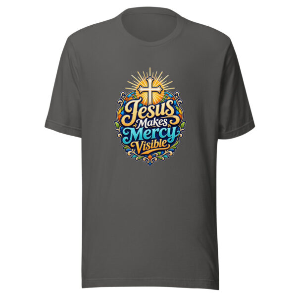 Jesus Makes Mercy Visible Graphic Tee mockup 4 Jesus Makes Mercy Visible Graphic Tee mockup 4