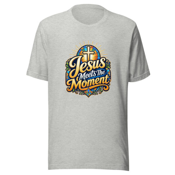 Jesus Meets The Moment Graphic Tee mockup 5