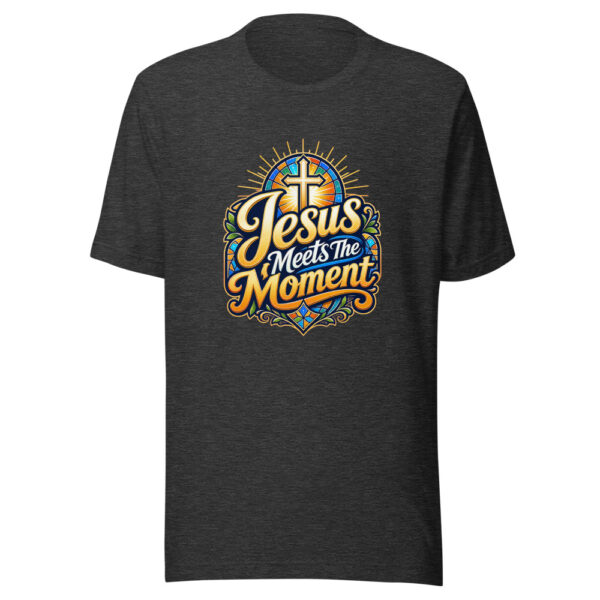 Jesus Meets The Moment Graphic Tee mockup 6