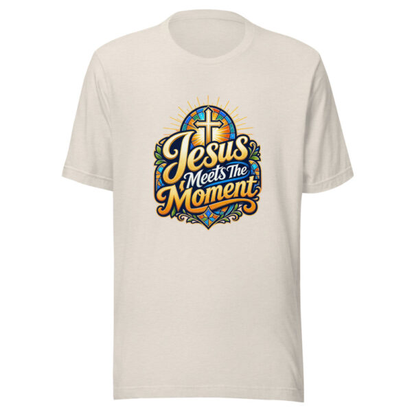Jesus Meets The Moment Graphic Tee mockup 8