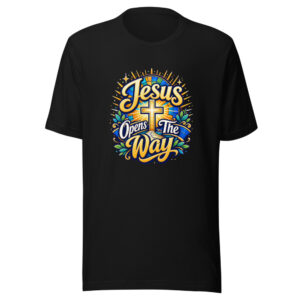 Jesus Opens The Way Graphic Tee mockup 1 Jesus Opens The Way Graphic Tee front view