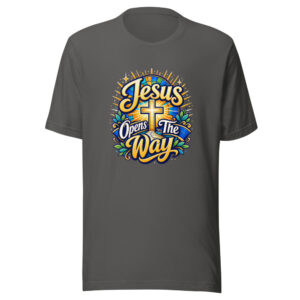 Jesus Opens The Way Graphic Tee mockup 1 Jesus Opens The Way Graphic Tee front view