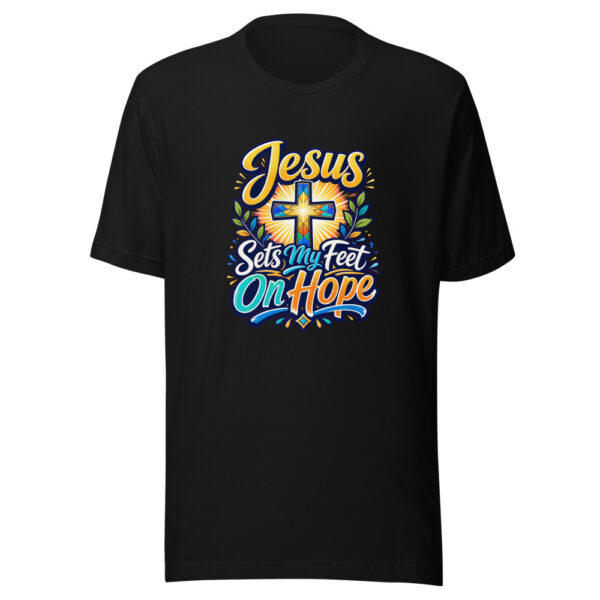 Jesus Sets My Feet On Hope Graphic Tee front view