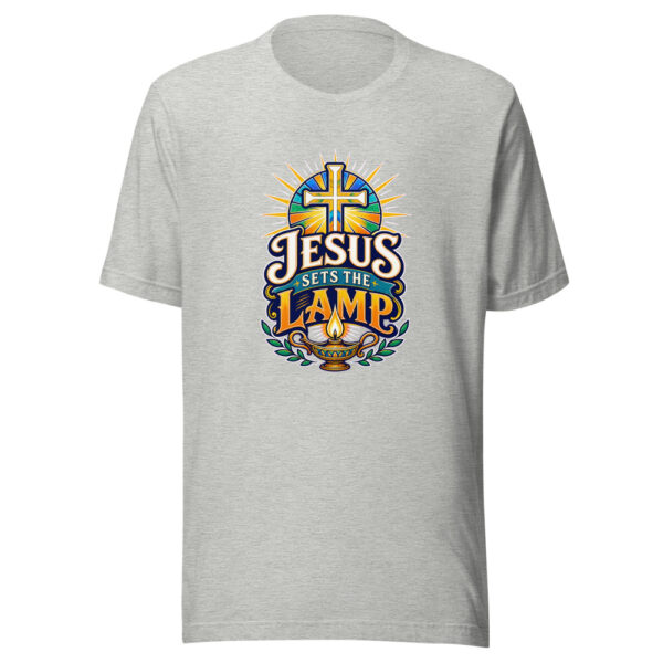 Jesus Sets The Lamp Graphic Tee mockup 5 Jesus Sets The Lamp Graphic Tee mockup 5