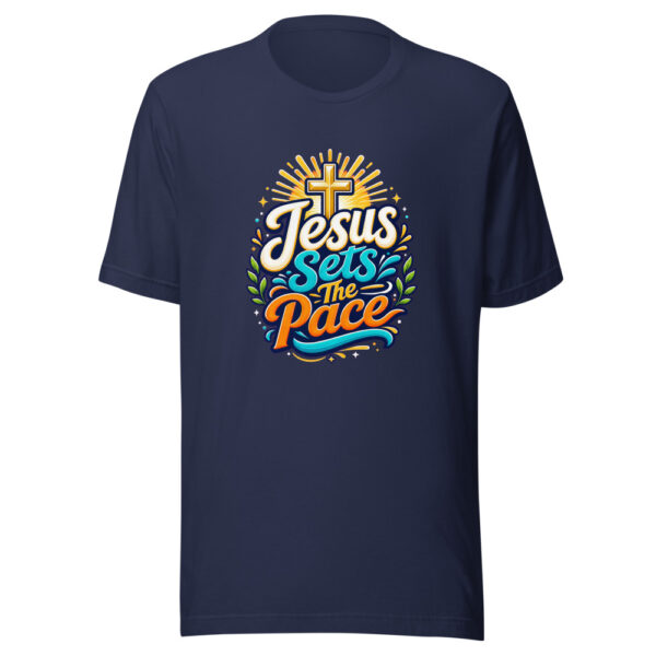 jesus-sets-the-pace-evergreen-shirt-design-manual-jesus-sets-the-pace-ev-mockup-2 Jesus Sets The Pace Graphic Tee