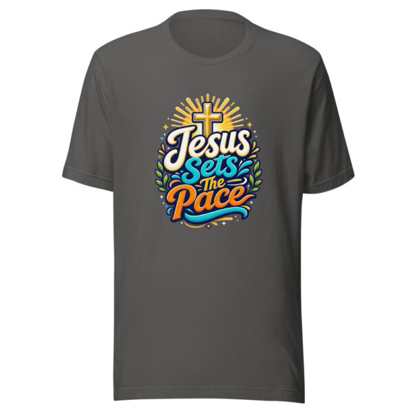 jesus-sets-the-pace-evergreen-shirt-design-manual-jesus-sets-the-pace-ev-mockup-3 Jesus Sets The Pace Graphic Tee