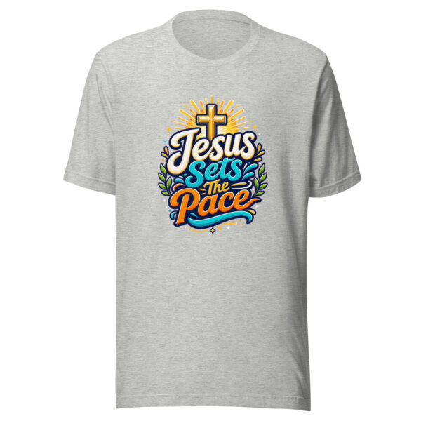 jesus-sets-the-pace-evergreen-shirt-design-manual-jesus-sets-the-pace-ev-mockup-4 Jesus Sets The Pace Graphic Tee