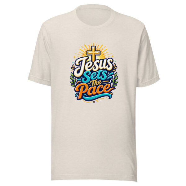 Jesus Sets The Pace Graphic Tee mockup 8 Jesus Sets The Pace Graphic Tee mockup 8