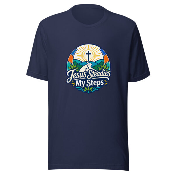 Jesus Steadies My Steps Graphic Tee mockup 2 Jesus Steadies My Steps Graphic Tee mockup 2