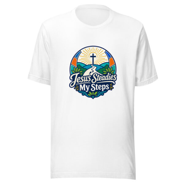 Jesus Steadies My Steps Graphic Tee mockup 5 Jesus Steadies My Steps Graphic Tee mockup 5