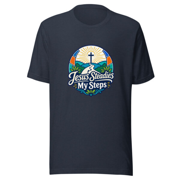 Jesus Steadies My Steps Graphic Tee mockup 7