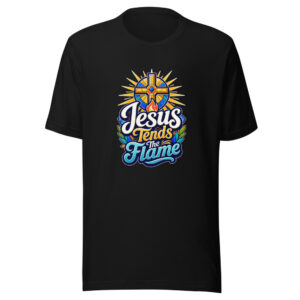 jesus-tends-the-flame-evergreen-shirt-design-manual-jesus-tends-the-flam-mockup-1 Jesus Tends The Flame Graphic Tee
