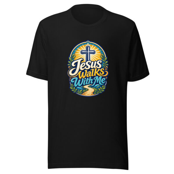 Jesus Walks With Me Graphic Tee mockup 7