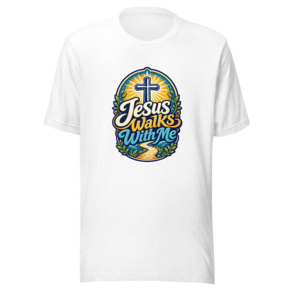 Jesus Walks With Me Graphic Tee mockup 8