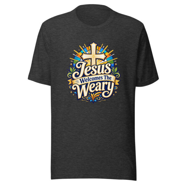 Jesus Welcomes The Weary Graphic Tee mockup 6 Jesus Welcomes The Weary Graphic Tee mockup 6