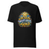 Jesus Writes Hope In Gold Graphic Tee front view
