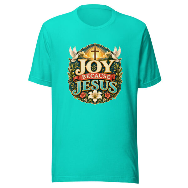 JOY BECAUSE JESUS Heartbeat-20260614-shirtsaboutjesus-codex Graphic Tee front view