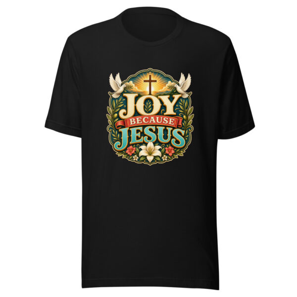 JOY BECAUSE JESUS Heartbeat-20260614-shirtsaboutjesus-codex Graphic Tee front view