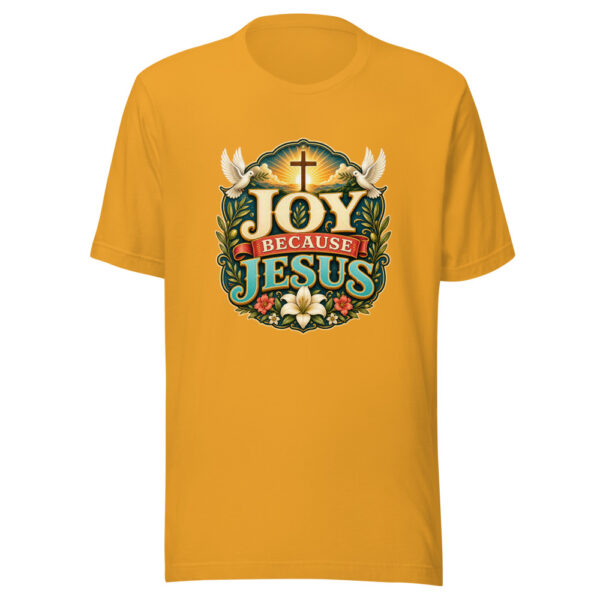 JOY BECAUSE JESUS Heartbeat-20260614-shirtsaboutjesus-codex Graphic Tee mockup 4