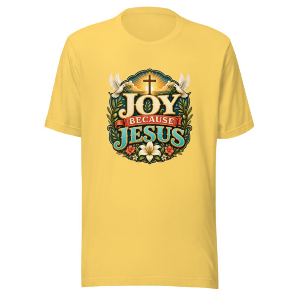 JOY BECAUSE JESUS Heartbeat-20260614-shirtsaboutjesus-codex Graphic Tee mockup 6