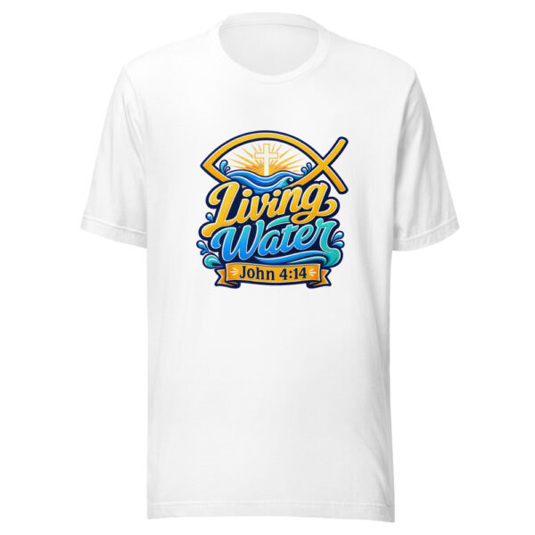 Living Water John 4:14 Graphic Tee mockup 5 Living Water John 4:14 Graphic Tee mockup 5