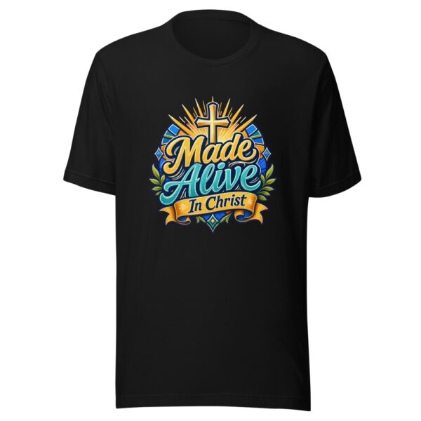 Made Alive In Christ Graphic Tee mockup 1 Made Alive In Christ Graphic Tee front view