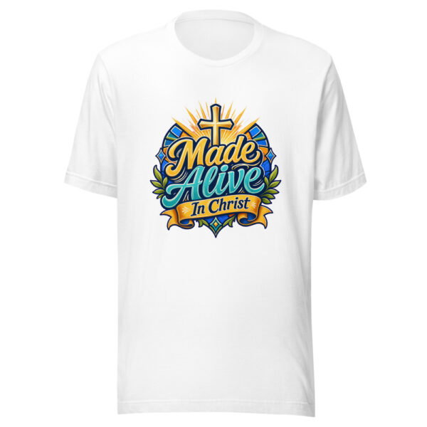 Made Alive In Christ Graphic Tee mockup 5 Made Alive In Christ Graphic Tee mockup 5