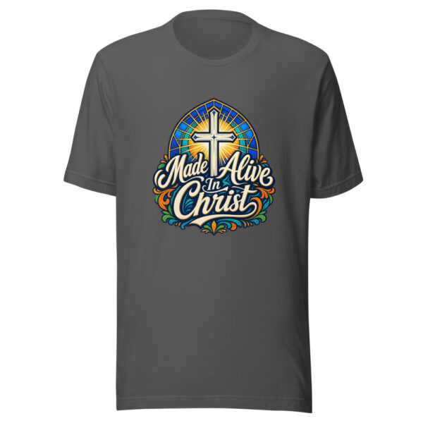 Made Alive In Christ Graphic Tee mockup 5