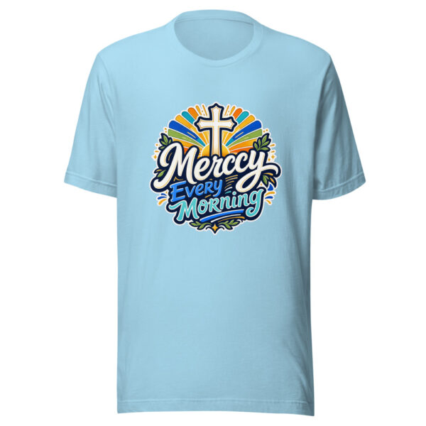 Mercy Every Morning Graphic Tee mockup 5