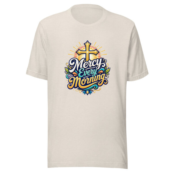 Mercy Every Morning Graphic Tee mockup 8
