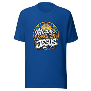 Mercy Looks Like Jesus Graphic Tee mockup 1 Mercy Looks Like Jesus Graphic Tee front view