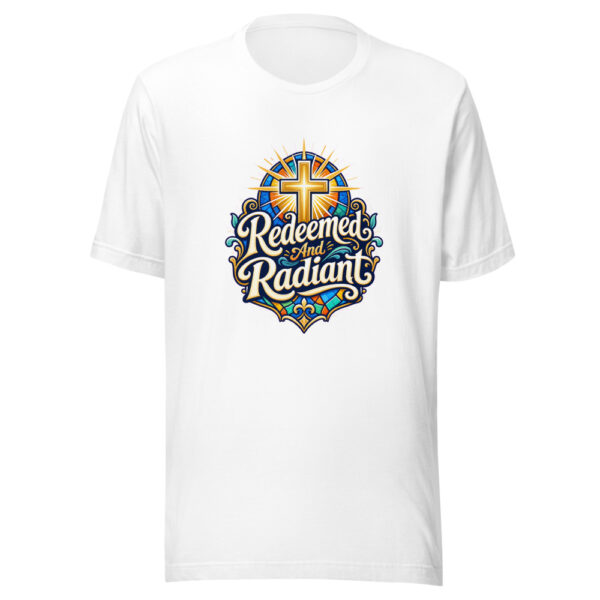 Redeemed And Radiant Graphic Tee mockup 5 Redeemed And Radiant Graphic Tee mockup 5