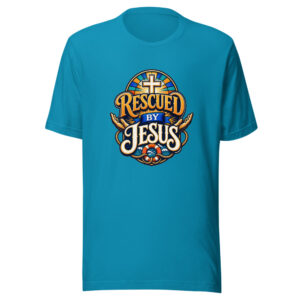Rescued By Jesus Graphic Tee front view