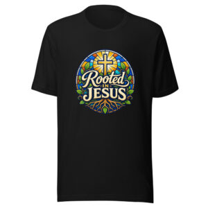 Rooted In Jesus Graphic Tee mockup 1 Rooted In Jesus Graphic Tee front view